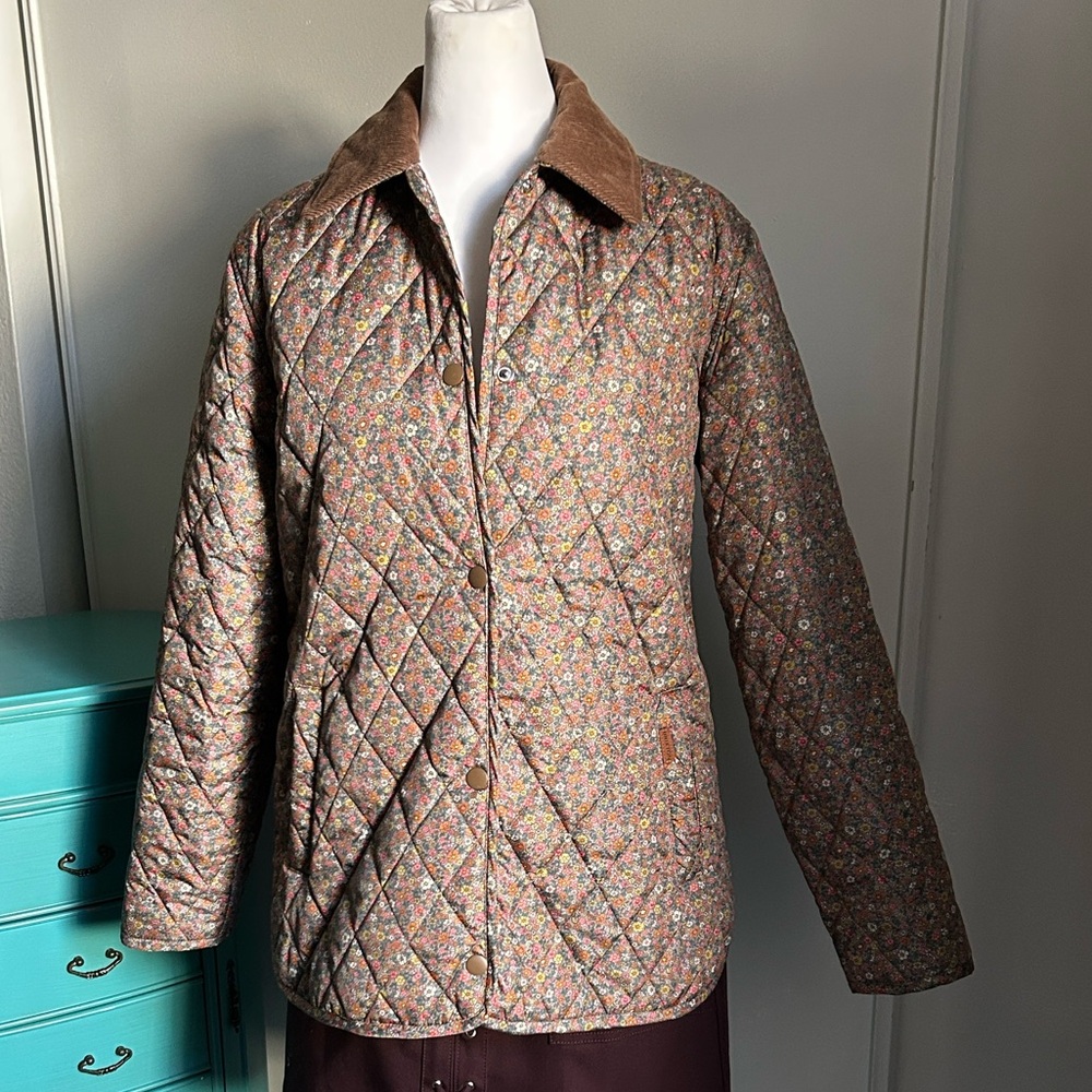 Brixton Women's Cass Floral Quilted Puffer Simplistic Style Layering Jacket